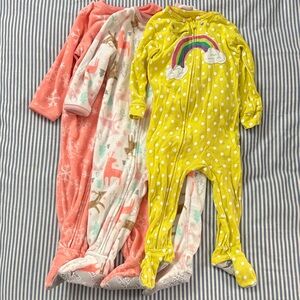 Kids One Piece Pajamas - Pink and Yellow